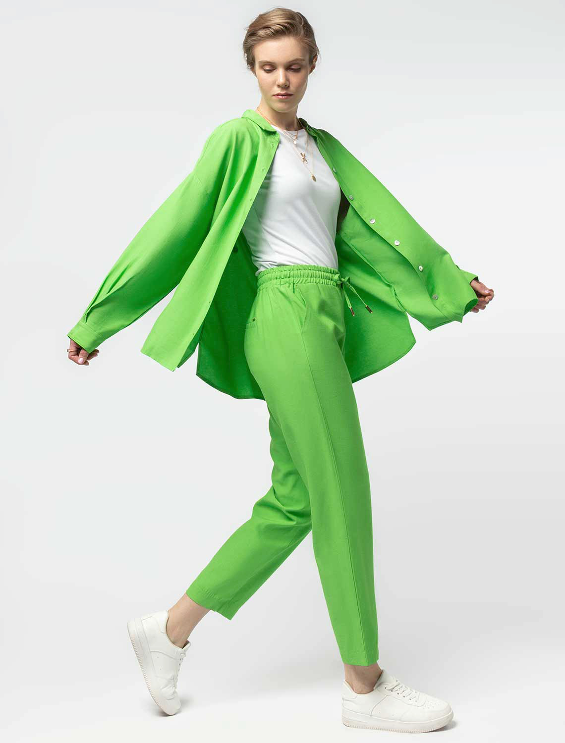 картинка Брюки женские светло-зеленый от магазина Одежда+