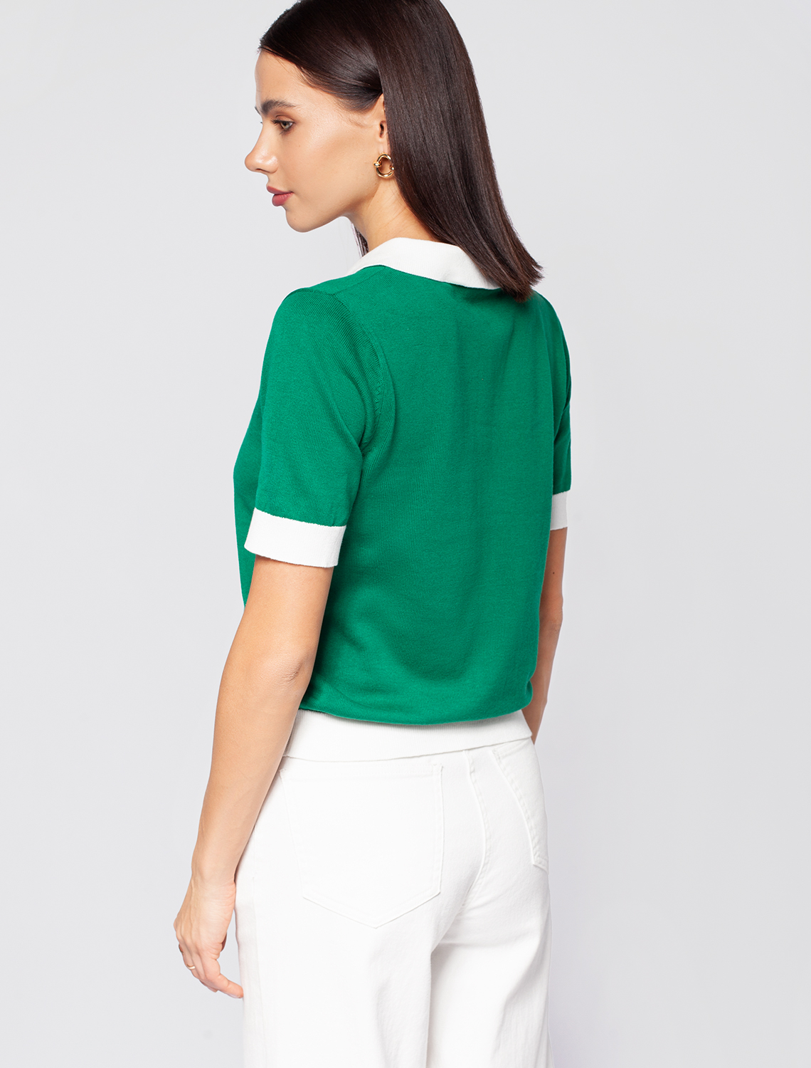 картинка Жакет женский зеленый-белый от магазина Одежда+