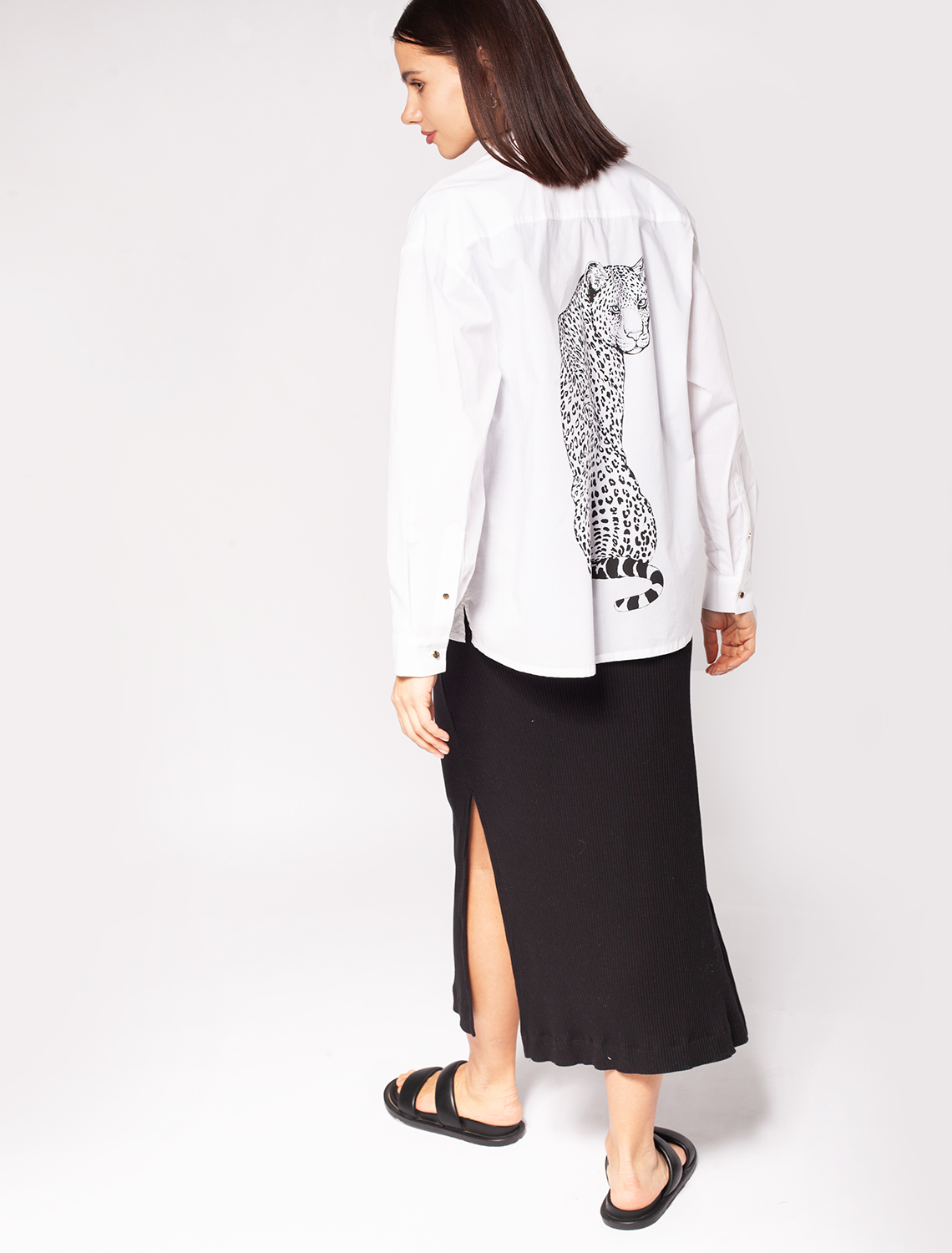картинка Блузка женская белый_леопард от магазина Одежда+