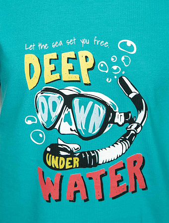 картинка Футболка для мальчика морская волна_deep_water магазин Одежда+ являющийся официальным дистрибьютором в России 